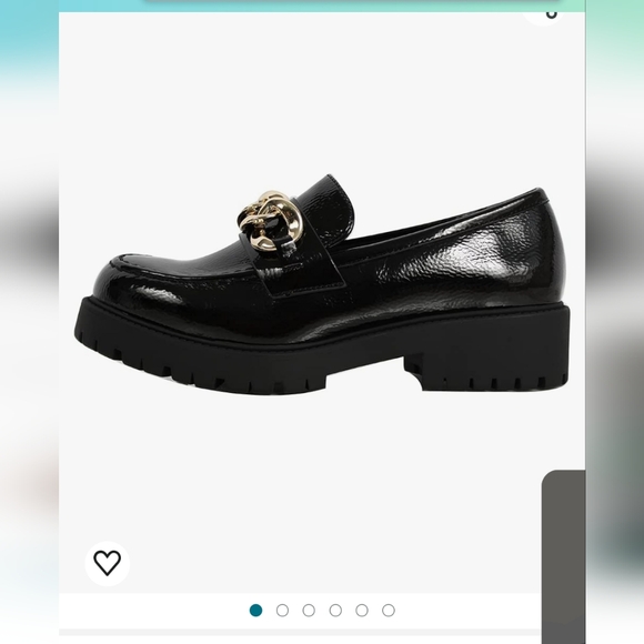 AWESOME SODA 90S STYLE CHAIN LUG PATENT LEATHER LOAFERS - Picture 9 of 9